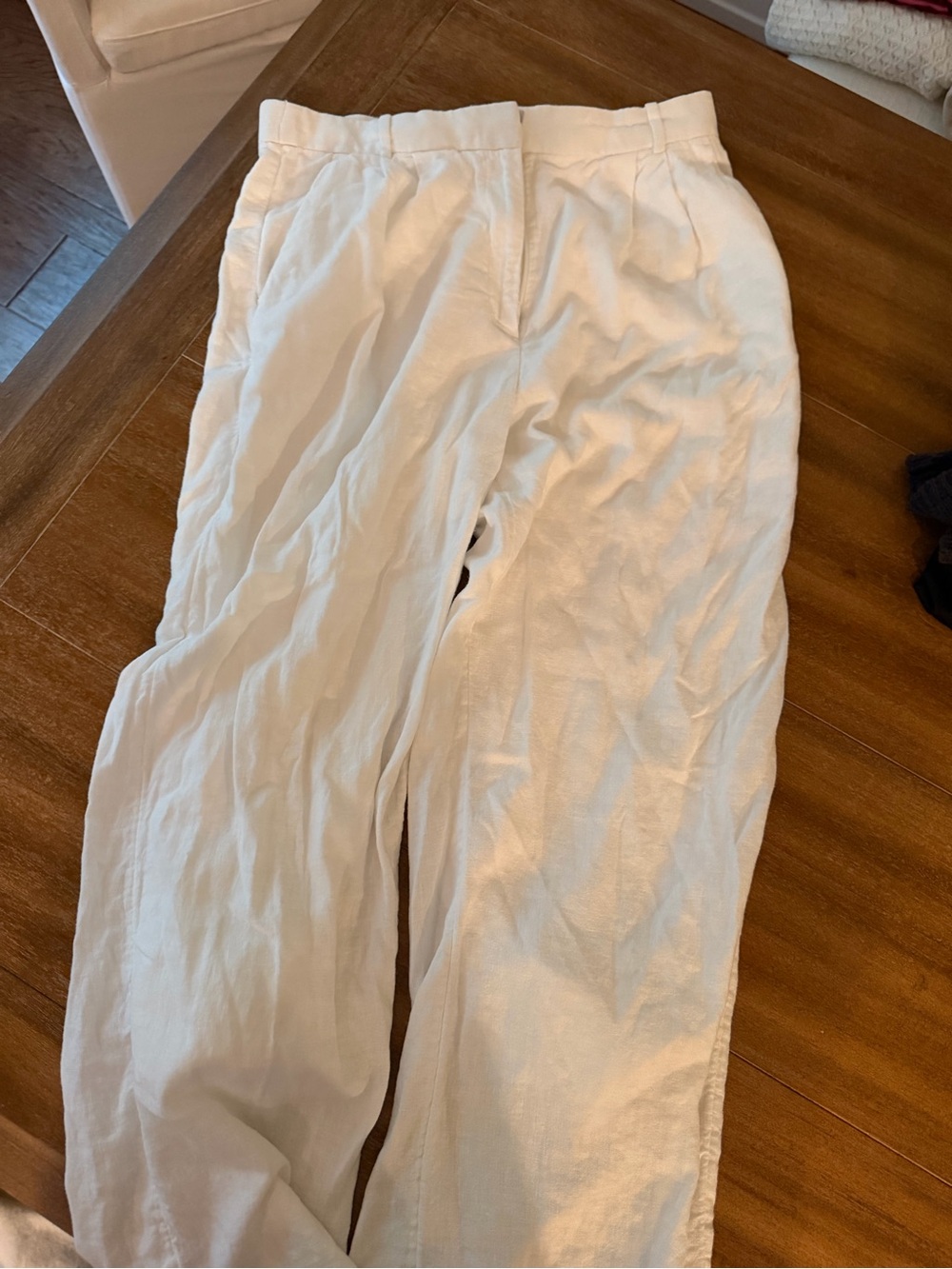 Abercrombie Women’s White Linen Blend Casual Pants